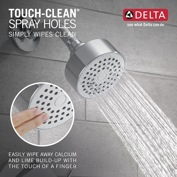 Delta Faucet Modern Single-Handle Chrome Tub and Shower Trim Kit, Shower Faucet - Image 4