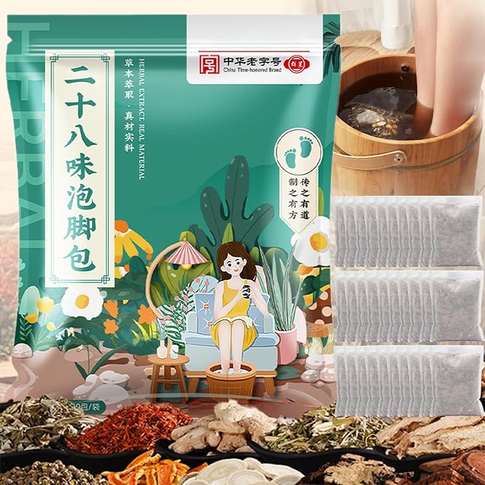 30 Bags Herbal Foot Soak, Foot Bath Herb, Foot Spa Bath Soak Foot Detox Soak to by CHSSHCRZH