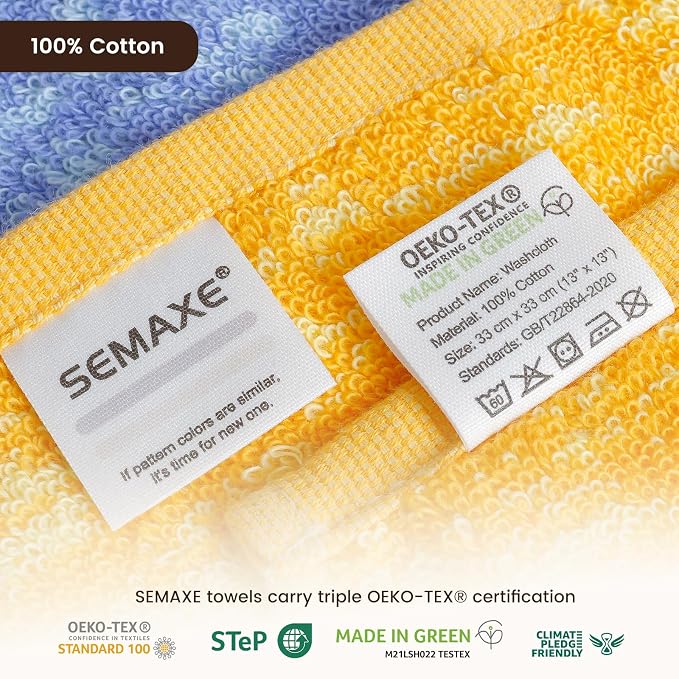 SEMAXE 100% Cotton Washcloths for Bathroom - Image 4