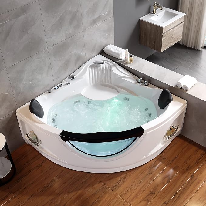 Empava Corner Whirlpool Bathtub - Image 10
