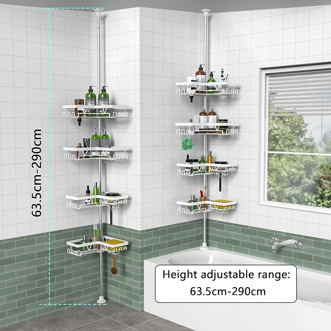 KEGII Corner Shower Caddy Tension Pole - Image 6