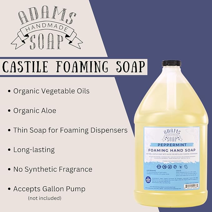 Adams Handmade Soap Liquid Foaming Soap 1 Gal - Image 3