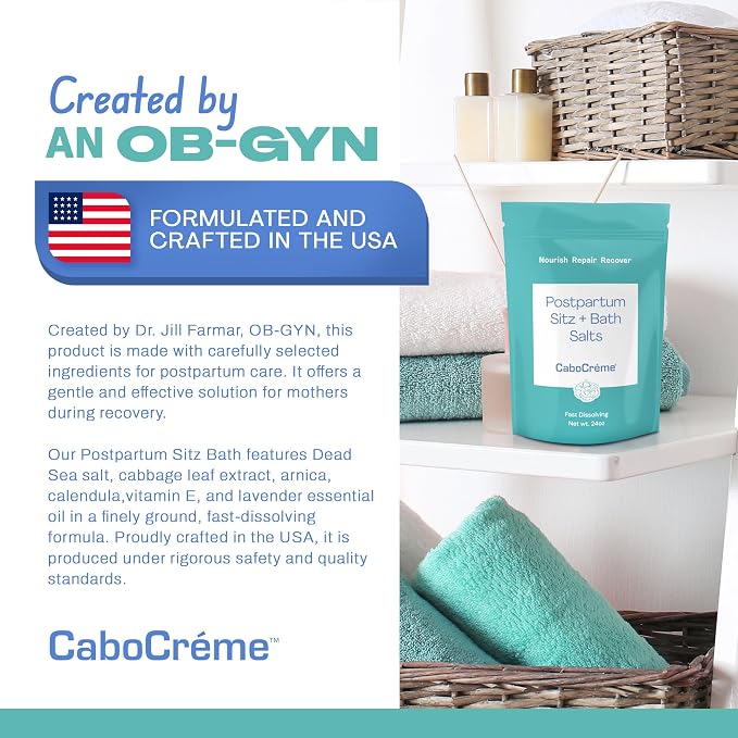 CaboCréme Postpartum Sitz + Bath Salts – 24oz – Postpartum Bath Soak - Image 5