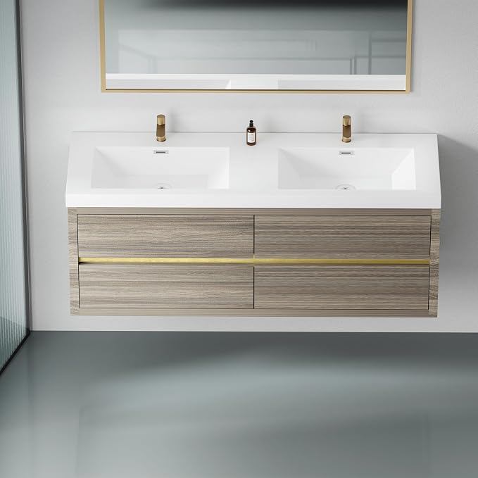60" Wall-Mounted Bathroom Vanity - Image 8