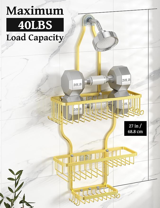 YASONIC Never Rust Shower Caddy Hanging Organizer - Image 4