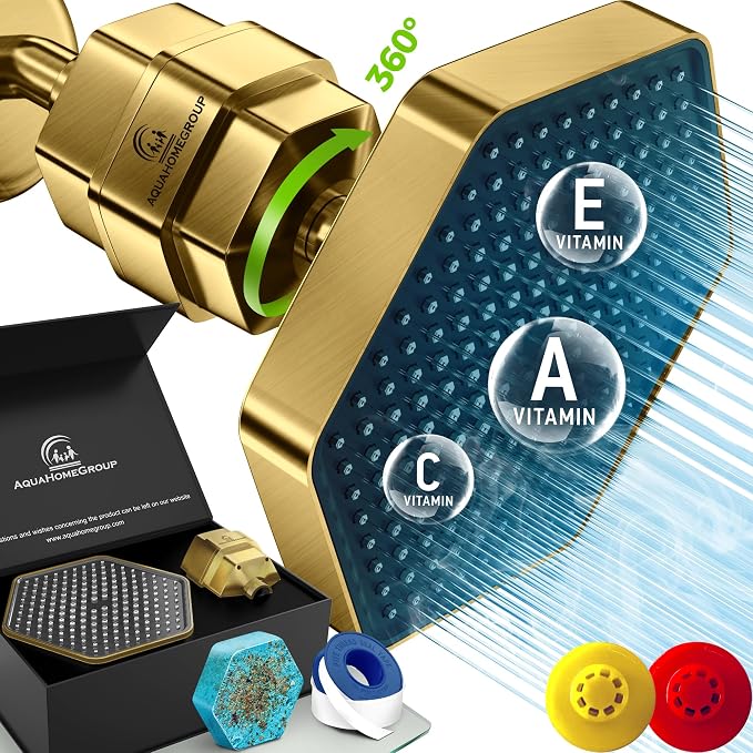 AquaHomeGroup Luxury Filtered Shower Head Set by Aquahomegroup
