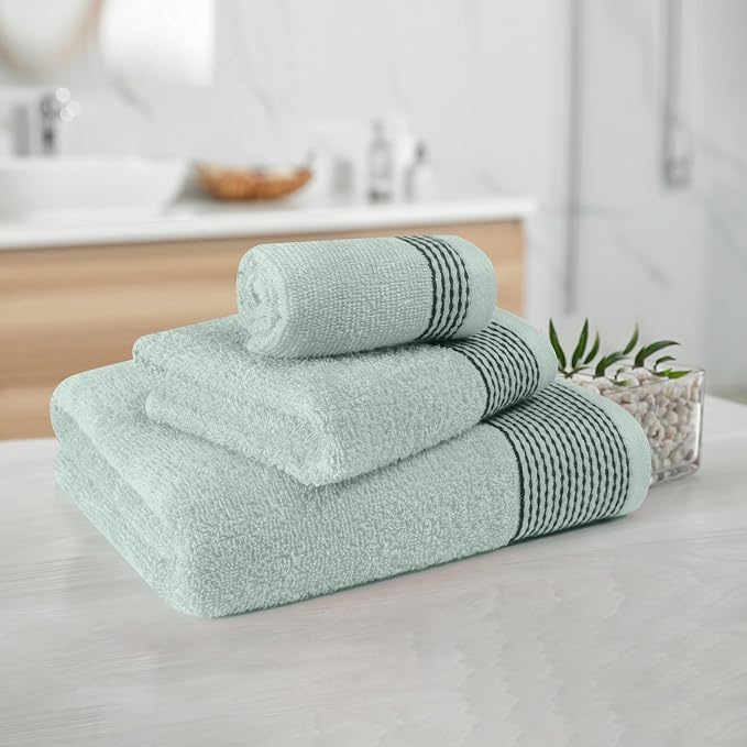 Belizzi Home Ultra Soft 3 Pack Cotton Towel Set, Contains a Bath Towel 28x55 - Image 2