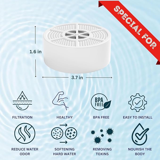 Vxcellent Bath Water Filter Cartridge.Bathtub Filter Replacement, Filter - Image 7