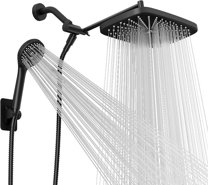 Wide Rain Shower Head With 5 Modes Handheld Showerheads, High Pressure by Unknown