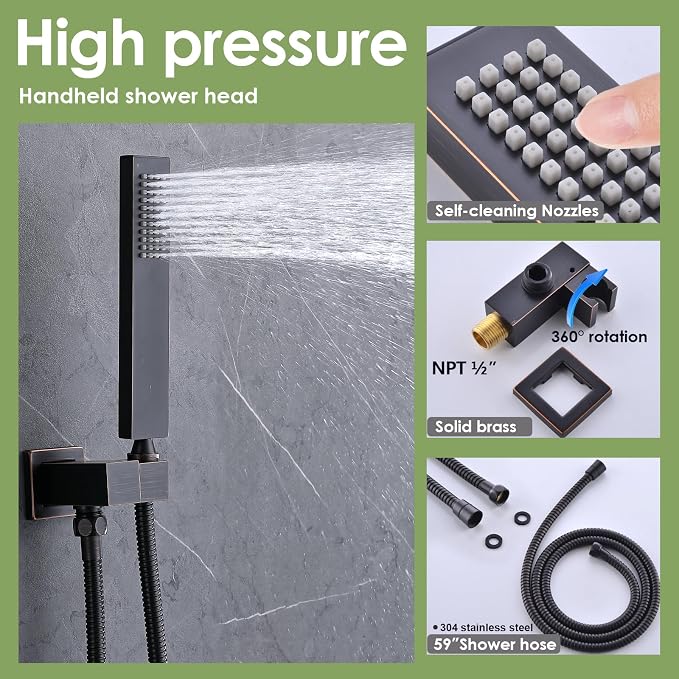 Enga Oil Rubbed Bronze Shower System - Image 5