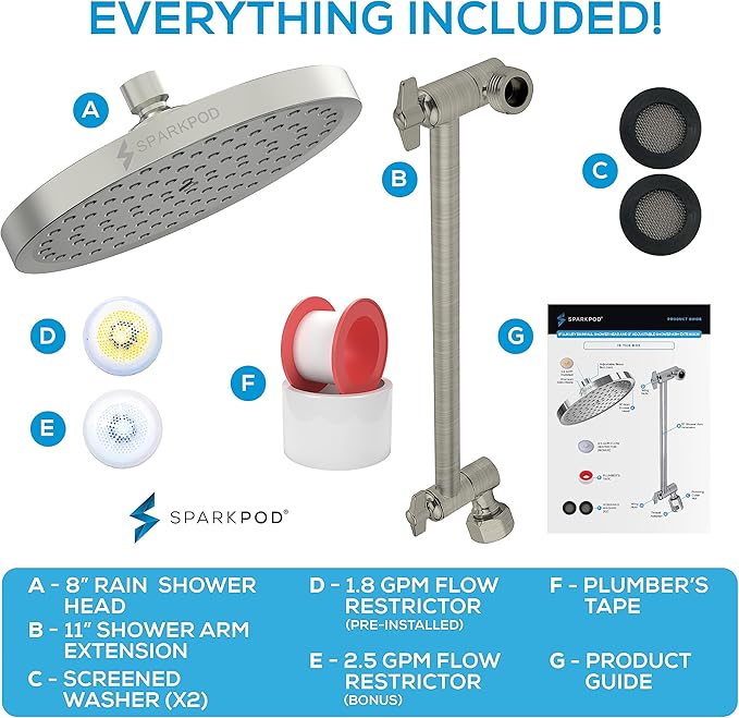 SparkPod Round Rain Shower Head - Image 7
