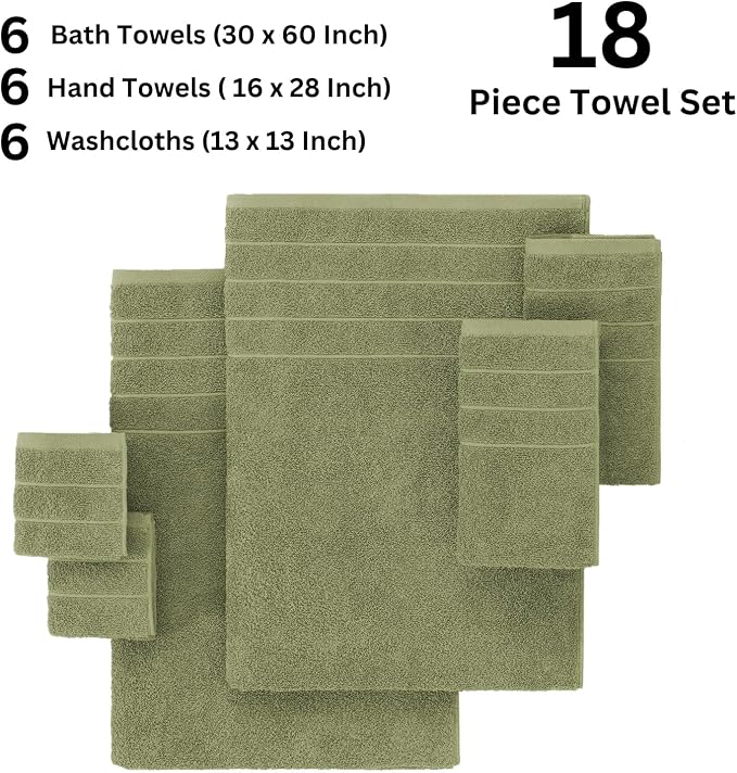 Casa Platino 100% Mercerized Cotton Bathroom Towel Set - Image 4