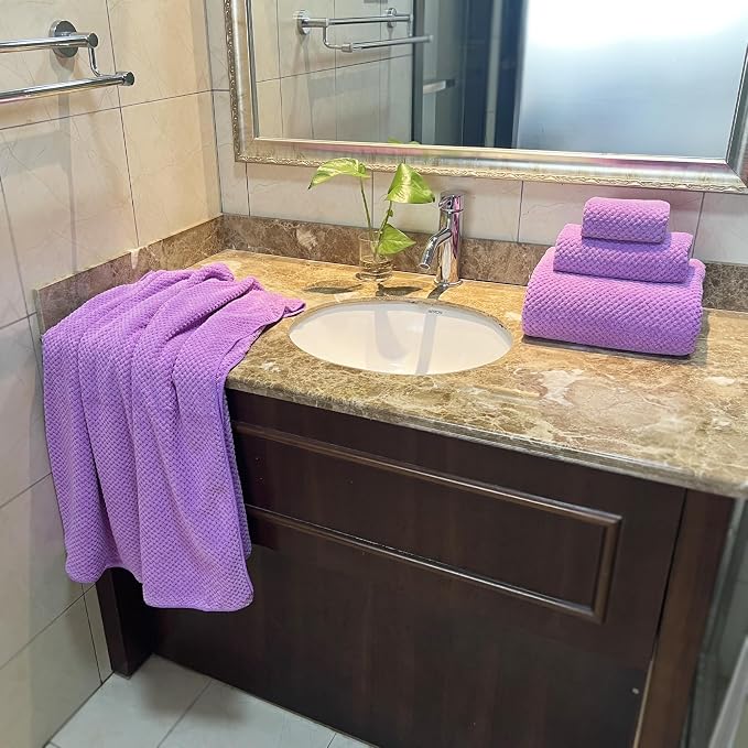 YTYC 29x59 Inch Bath Towels Set of 6 Large, Super Soft Absorbent Lint Free - Image 4