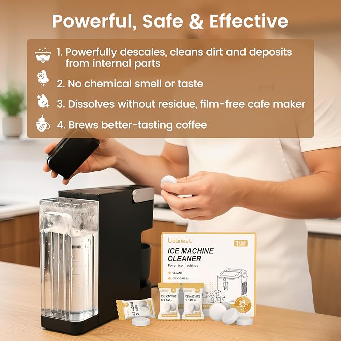 24 Count Coffee Maker Cleaner & Descaler Tablets, Effective Cleaning Coffee Pot - Image 2