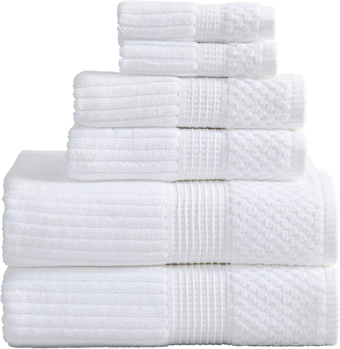 Springtree Home 100% Cotton Bath Towel Set | 6 Piece Set | Absorbent & by SpringtreeHome