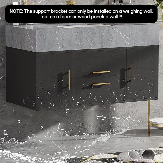 homary 39.4" Floating Bathroom Vanity - Image 4