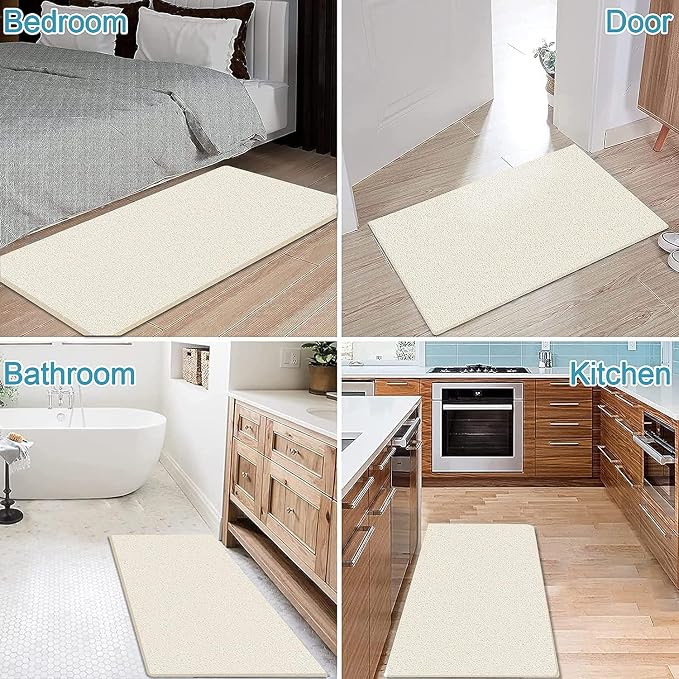 godehone Shower Mats Non Slip Without Suction Cups, PVC Loofah Bathroom Mats - Image 5