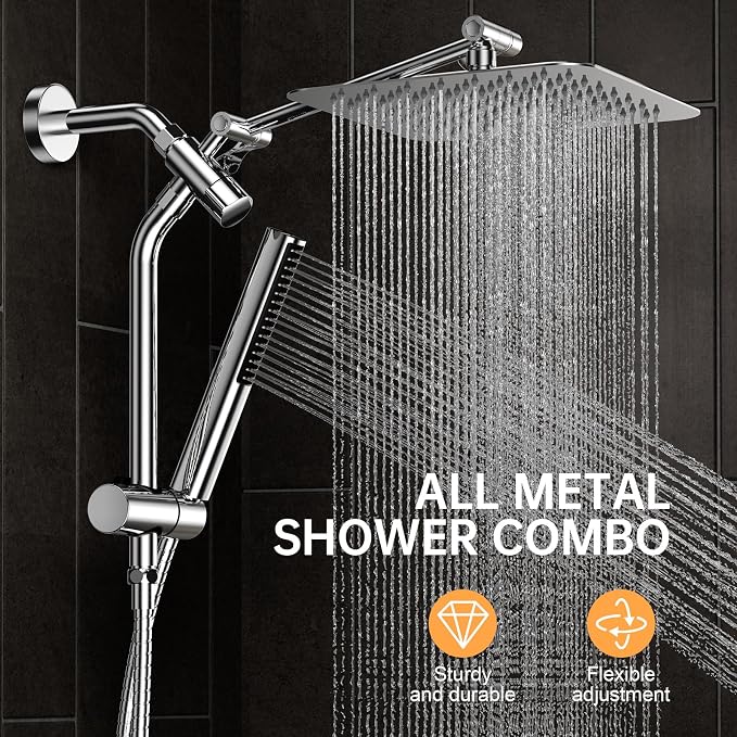 Veken 10'' All Metal Rain Shower Head - Image 2