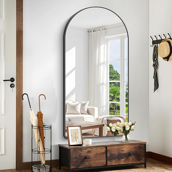 Arched Bathroom Mirror, Wall Mounted Mirror, Living Room, Vertically Hanging - Image 3