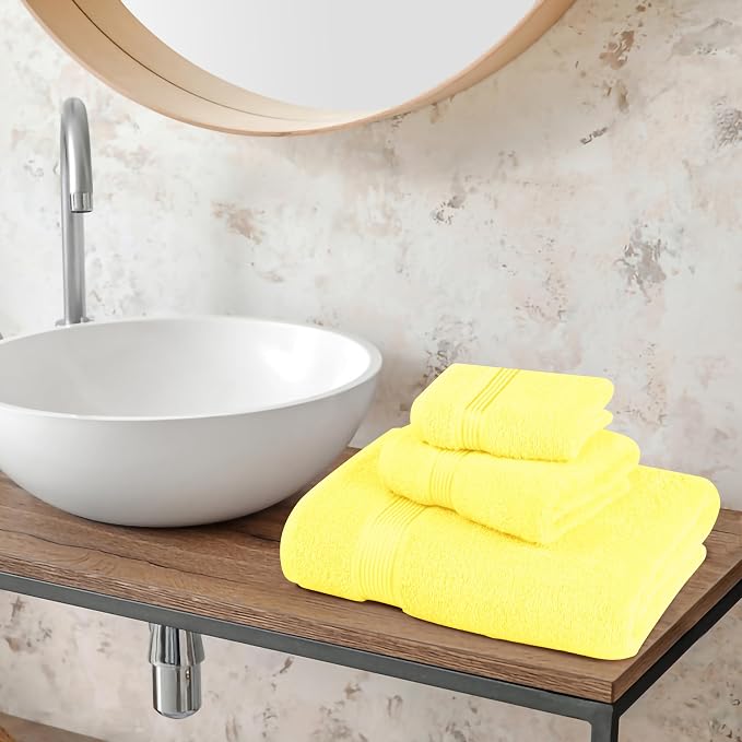 Belizzi Home Ultra Soft 3 Pack Cotton Towel Set, Contains a Bath Towel 28x55 - Image 3