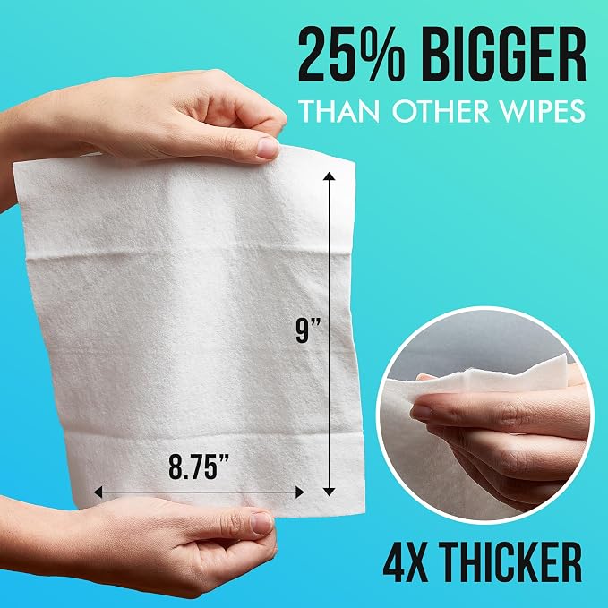 Extra Large Bath Wipes for Adults No Rinse - Image 5