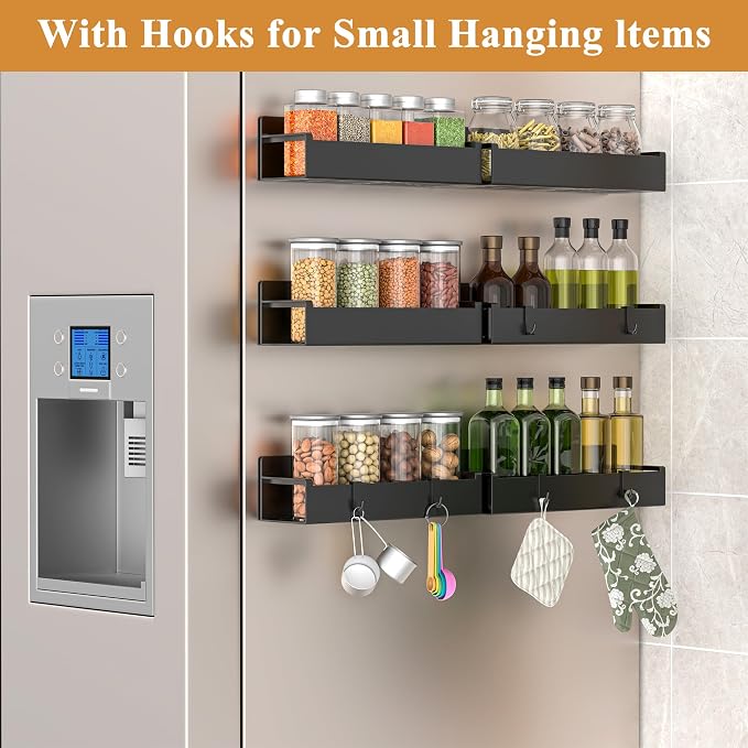6 Pack Magnetic Spice Rack Organizer - Image 2