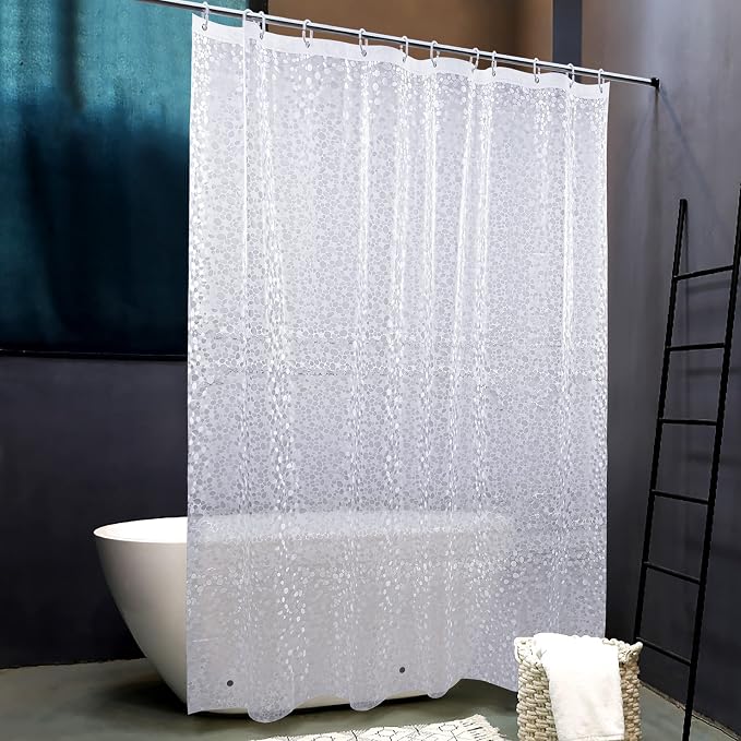 NTBAY EVA Semi-Transparent Clear Shower Curtain by NTBAY
