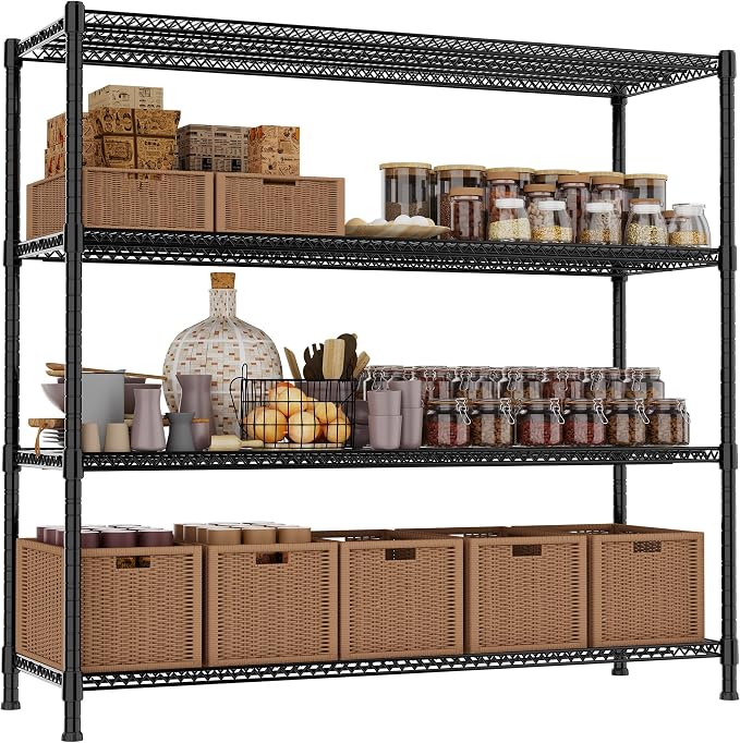 REGILLER 4-Wire Shelf Adjustable Heavy Duty Storage Shelves, Metal Organizer by REGILLER