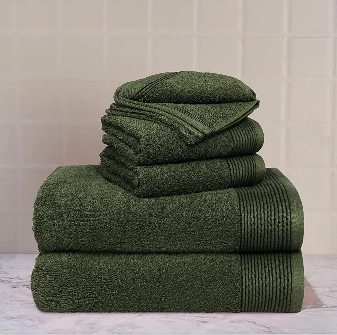Belizzi Home 100% Cotton Ultra Soft 6 Pack Towel Set, Contains 2 Bath Towels - Image 2