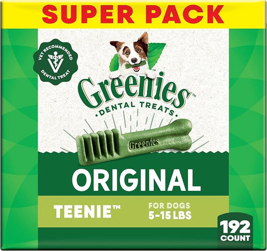 Greenies Veterinarian-Recommended Natural Dental Dog Treats Teenie Size by GREENIES