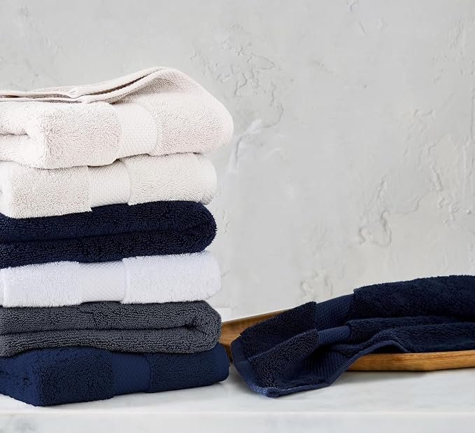 Delara 100% Organic Cotton Towels 650 GSM Plush Feather Touch Quick Dry Hand - Image 5