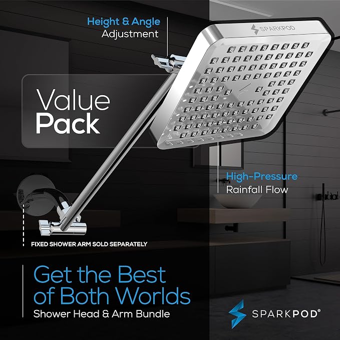 SparkPod Square Rain Shower Head - Image 3