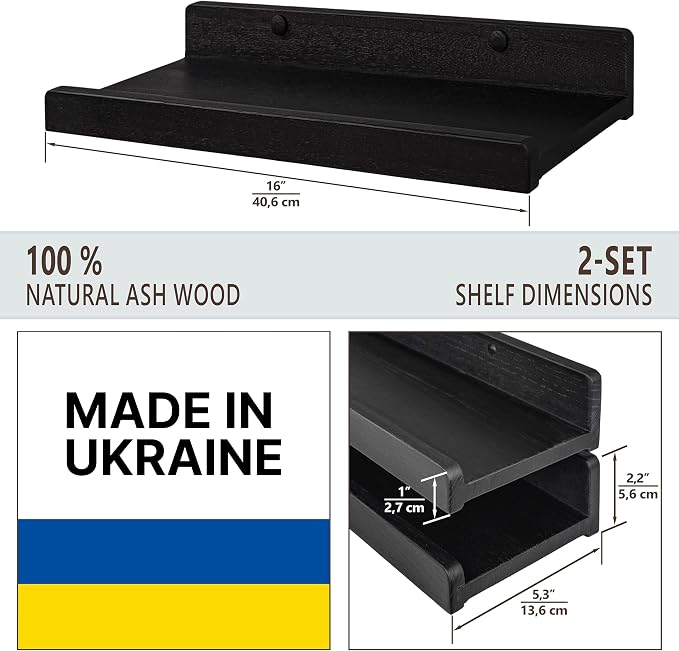 Floating Shelves for Wall 16 inch, Waterproof, Wall Storage Shelves - Image 2