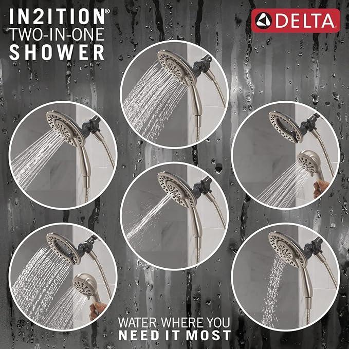 Delta 4-Setting In2ition 2-in-1 Dual Shower Head - Image 5
