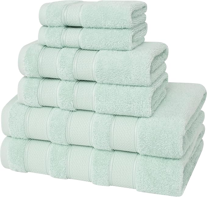 American Soft Linen Salem Turkish Bath Towel Set, 100% Cotton 600 GSM 6 Piece - Image 7