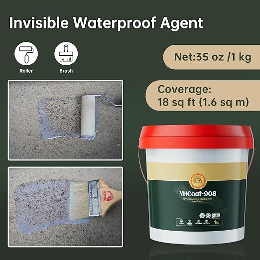 35 oz Transparent Waterproof Coating, Water-Based Outdoor & Indoor Paint Sealer - Image 3