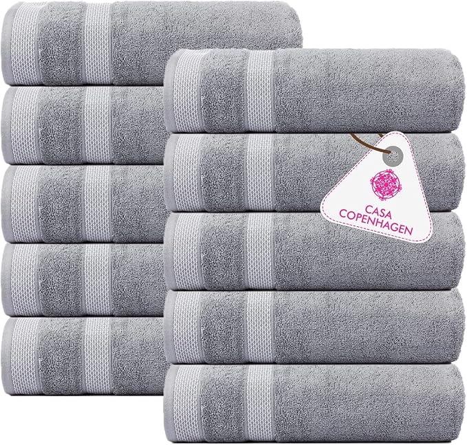 CASA COPENHAGEN, Designed in Denmark, 600 GSM, Hand Towels 16x28 Inches by CASACOPENHAGEN