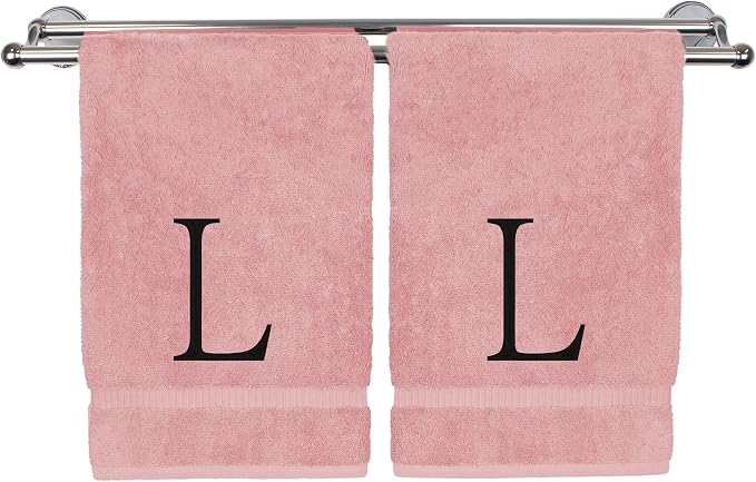 Monogrammed Hand Towel, Personalized Initial Gift, Extra Absorbent 100% Turkish by BareCotton