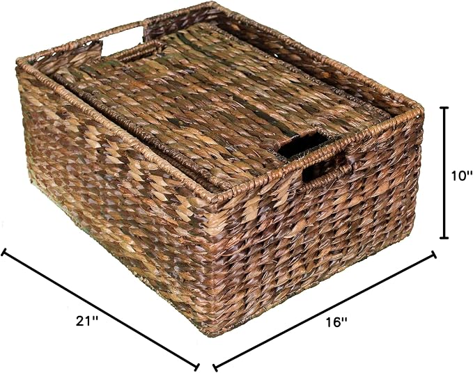 BIRDROCK HOME Abaca Nesting Baskets Set of 3 - Image 8