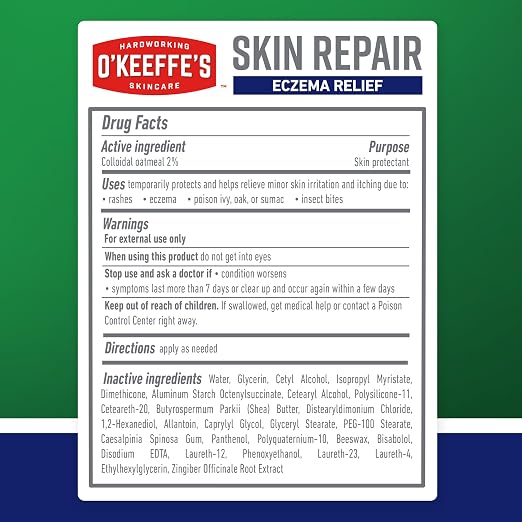 O’Keeffe’s Skin Repair Eczema Relief Body Cream, 7oz Tube – 48 Hour Itch Relief - Image 12