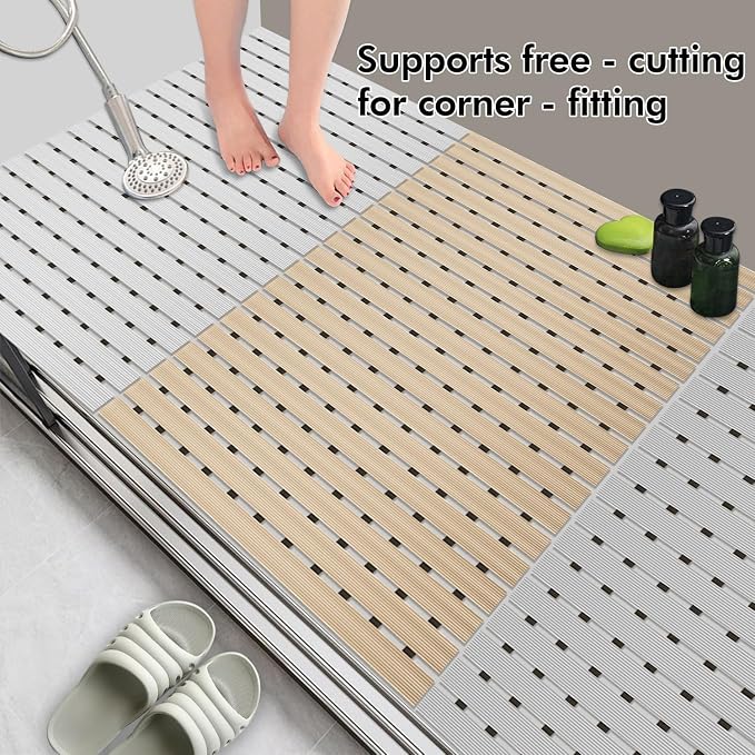 Extra Large Shower Mat Non Slip, Heavy Bathtub Mat - Image 8