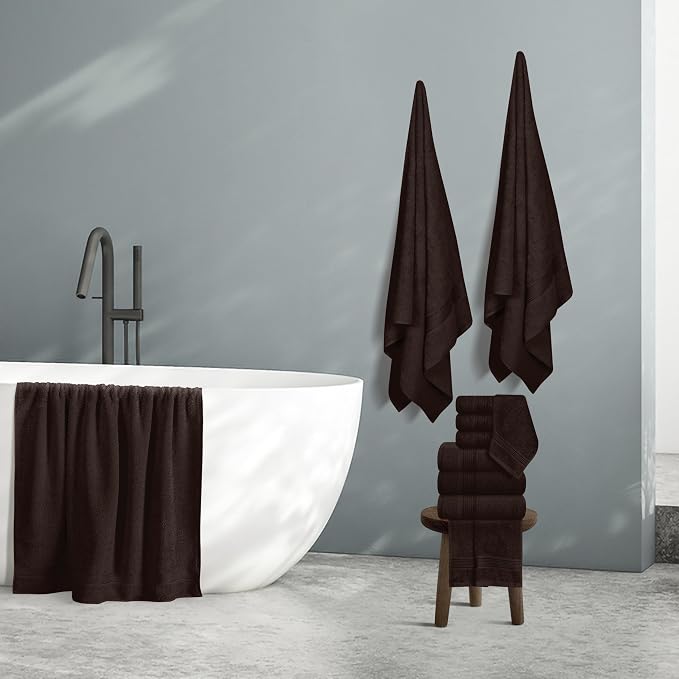 Belizzi Home 100% Cotton Towel Set, Contains 6 Bath Towel, 6 Hand Towel - Image 5