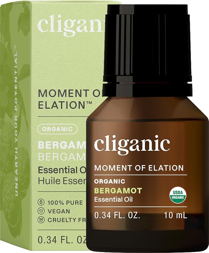 Cliganic Organic Bergamot Essential Oil, 100% Pure Natural by Cliganic