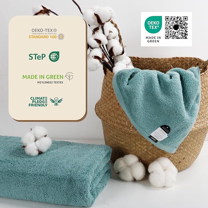 SEMAXE Bath Towel for Bathroom, 100% Cotton Towel - Image 5