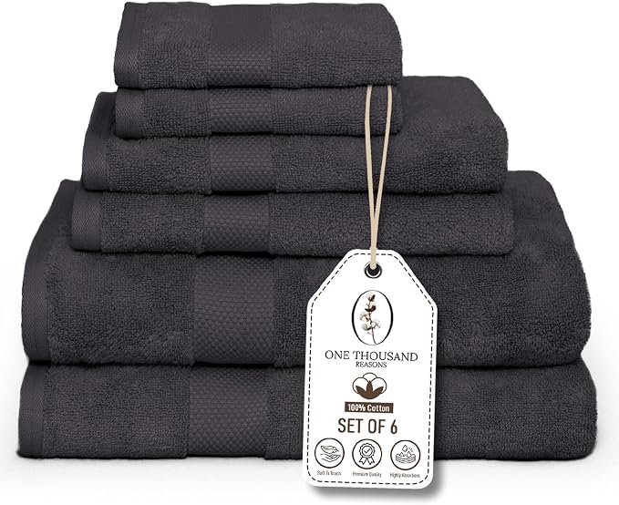Premium Staple Cotton Bathroom Towel Set by ONETHOUSANDREASONS