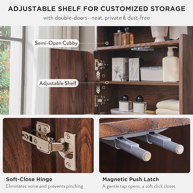 ACCOHOHO Modern Minimalist Bathroom Medicine Cabinet - Image 3