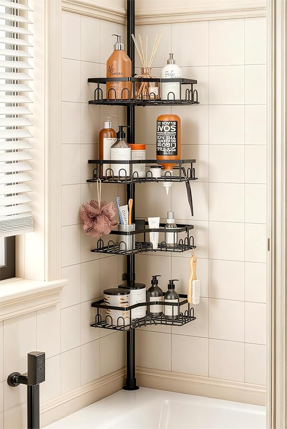 Corner Shower Caddy Tension Pole by Unknown