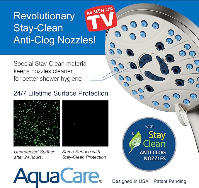 Hotel Spa AquaCare As-Seen-On-TV High Pressure 48-setting Rain & Handheld 3-way - Image 5