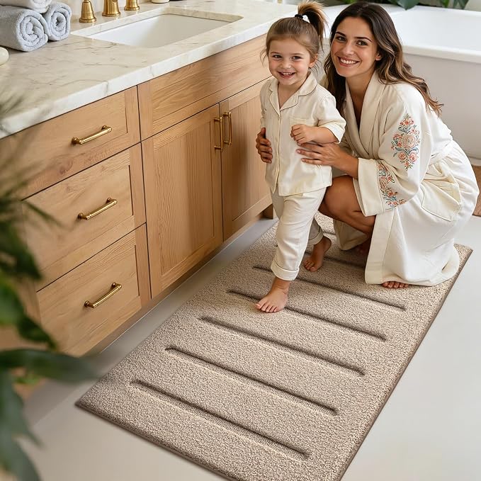 LUMI Soft Absorbent Bathroom Rugs, Non Slip Bath Mats - Image 4