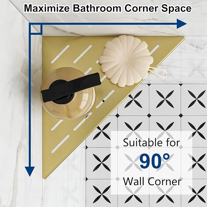 Corner Shower Shelves, 10” Recessed Tile Shower Shelf, 304 Stainless Steel - Image 3